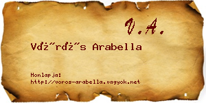 Vörös Arabella névjegykártya